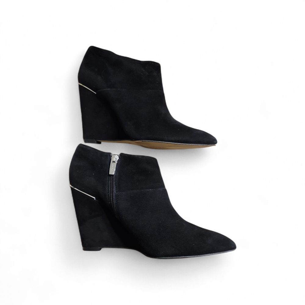 Coach Black Oakdale Suede Wedge Boots